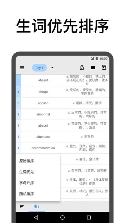 表格背单词免费版下载,表格背单词,单词app,记忆app